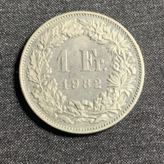 Moneda 1 franc 1982 Elvetia