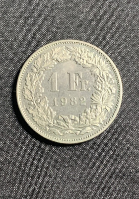 Moneda 1 franc 1982 Elvetia foto
