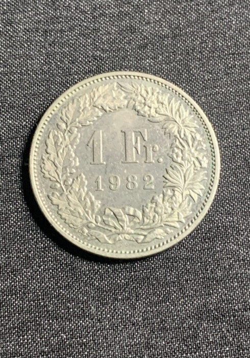 Moneda 1 franc 1982 Elvetia