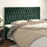 Gossi tablii de pat, 4 buc, verde inchis, 90x7x78/88 cm, catifea