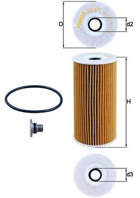 MAHLE OX 377D Filtru ulei foto