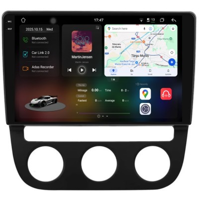 Navigatie Dedicata Volkswagen Golf5 Jetta (2004-2009), 2K, 12Gb Ram, 256Gb Stocare, Carplay - Clima Automata foto