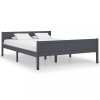 Gossi cadru de pat, gri, 160x200 cm, lemn masiv de pin