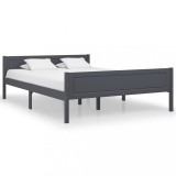Gossi cadru de pat, gri, 160x200 cm, lemn masiv de pin