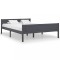 Gossi cadru de pat, gri, 160x200 cm, lemn masiv de pin