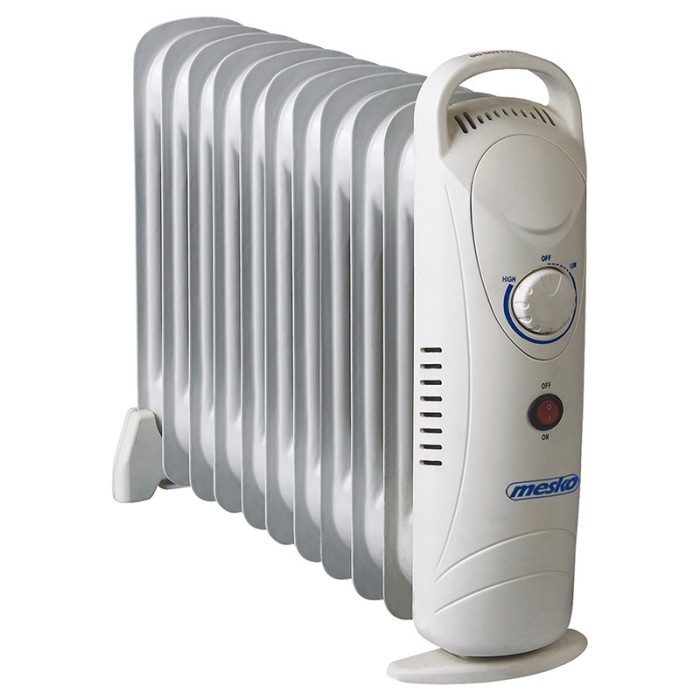 Radiator pe ulei Mesko, 11 elementi, 1200 W, termostat ajustabil, protectie supraincalzire