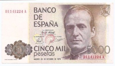 Spania 5000 Pesetas 1979 - Juan Carlos I, 1141224, P-160 foto