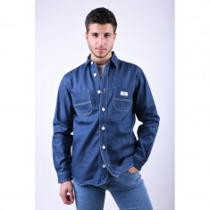 Geaca Blugi Lunga Jack&amp;amp;Jones Utility Overshirt Blue Denim foto