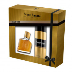 Set Cadou pentru Barbati Bruno Banani Man's Best, Apa de Toaleta, 30 ml si Deodorant Spray, 150 ml, Set Ingrijire, Set Cadou pentru Barbati, Cadou Bar