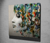 Tablou decorativ, KC060, Canvas, Dimensiune: 45 x 45 cm, Multicolor