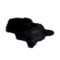 Covor Blana Sintetica Decorativa Cu fir lung, 70 cm x 100 cm, Negru Perlat