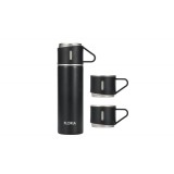 Termos Zilan ZLN0743 din inox, capacitate 500ml, 3 capace care pot fi folosite pe post de cana