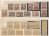 ROMANIA 1918 lot 12 erori si varietati sursarj Taxa de Plata pe Timbru de Ajutor, Istorie, Nestampilat