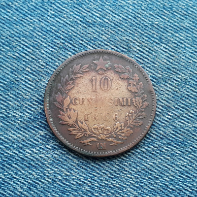 1d - 10 Centesimi 1866 OM Italia foto