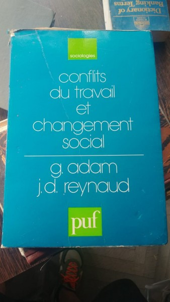 CONFLITS DU TRAVAIL ET CHANGEMENT SOCIAL - G. ADAM (CARTE IN LIMBA FRANCEZA)