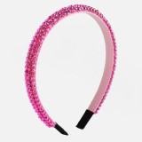 Bentita de par metalizata fuchsia cu strasuri allover pentru copii, CMCLASS