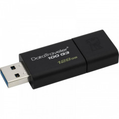 USB Flash Drive Kingston 128 GB DataTraveler DT100G3, USB 3.0, black foto