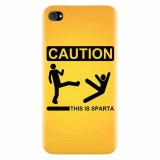 Husa silicon pentru Apple Iphone 4 / 4S, This Is Sparta Funny Illustration