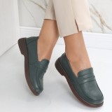 Pantofi dama casual Verzi din Piele Naturala Sendiana, 36