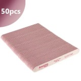 Cumpara ieftin Pilă unghii profesională, zebră, dreaptă, rectangulară - 100/100, centru roz - 50buc, AMAZING SHINE