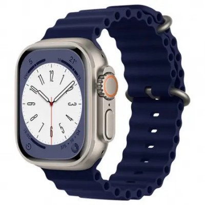 Curea Ceas W038 Apple Watch 1 2 3 4 5 6 7 8 SE (38 mm 40 mm 41 mm) Bleumarin foto