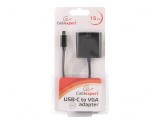 Adaptor USB-C la VGA 15pin 0,15m Negru