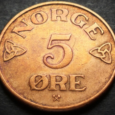 Moneda istorica 5 ORE - NORVEGIA, anul 1954 * cod 4465 B