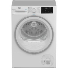 Uscator de rufe Beko B3T42242, Pompa de caldura, 8 kg, 15 programe, Clasa A+++, RecycledDry, Inverter, OptiSense, Aquawave, Alb