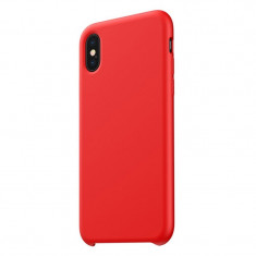 Husa de protectie Baseus, Liquid Silicone Rubber, iPhone XS Max, Rosu foto