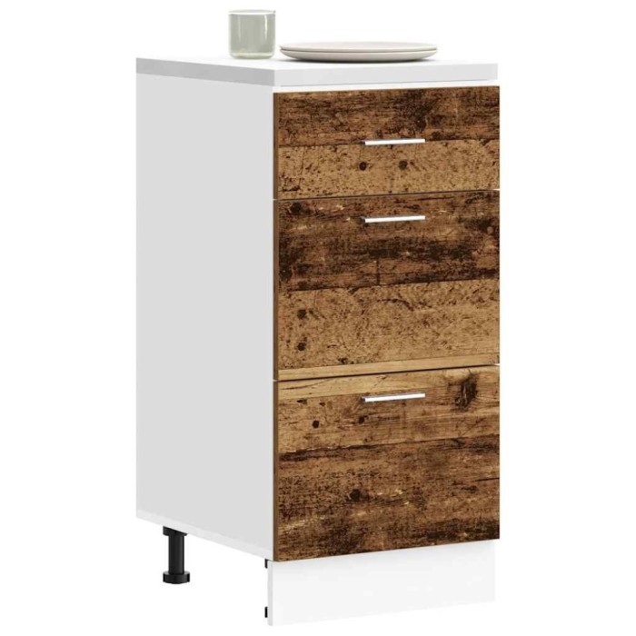 vidaXL Dulap inferior &ldquo;Lyon&rdquo; Lemn vechi 40x46x81,5 cm Lemn prelucrat