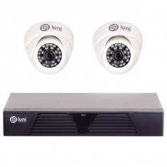 Sistem Supraveghere iUni 2 Camere CMOS 1 MP, 24 Led IR, DVR 4 Canale HD 720p, HDMI, VGA, 2 USB, LAN, PTZ, 4 canale audio foto