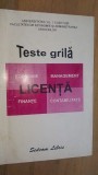 Teste grila licenta economie, finante, management