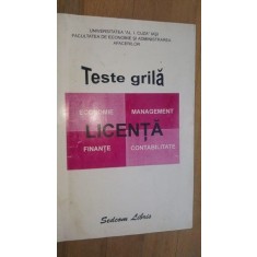 Teste grila licenta economie, finante, management