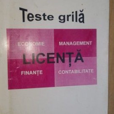 Teste grila licenta economie, finante, management