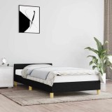 VidaXL Cadru de pat fără saltea, negru, 100x200 cm, textil