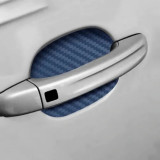 Set 4 bucati protectie zgarieturi manere usa din autocolant carbon 3D Albastru FAVLine Selection, Oem