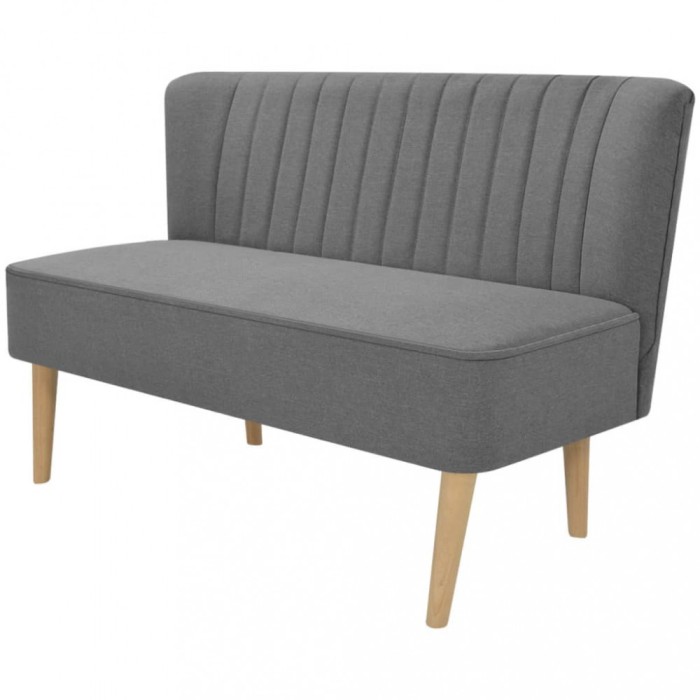Gossi canapea din material textil 117 x 55,5 x 77 cm, gri deschis