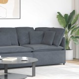 VidaXL Modul de colț pentru canapea modulară cu perne gri &icirc;nchis 100cm