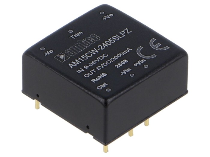 Convertor DC/DC AIMTEC 15W 9-36V la 5V 3A THT