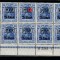 1917 - Ocup. germana, Mi2 bloc de 8 cu HAN, varietate