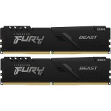 Memorie RAM FURY Beast, DDR4, 64GB (Kit 2x32GB), 3600MHz, CL18, Kingston