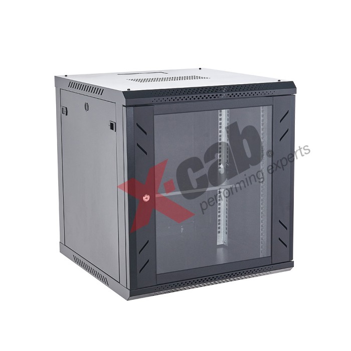 Cabinet metalic de perete 19&quot;, tip rack wallmount, 12U 600x600 mm, Xcab S Negru NewTechnology Media