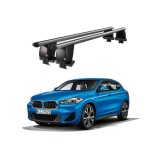 Bare transversale plafon neted BMW X2 F39 2018+ din aluminiu, argintii/negre