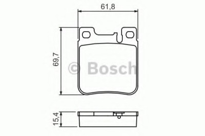 Set placute frana,frana disc MERCEDES CLK Cabriolet (A208) (1998 - 2002) BOSCH 0 986 460 965 foto