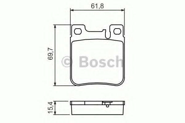 Set placute frana,frana disc MERCEDES CLK Cabriolet (A208) (1998 - 2002) BOSCH 0 986 460 965