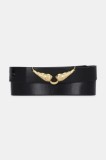 ZADIG&amp;VOLTAIRE curea de piele culoarea negru, LWBT01343