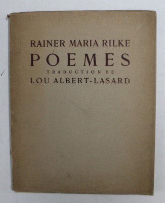 RAINER MARIA RILKE - POEMES , traduction de LOU ALBERT - LASARD , 1937 foto