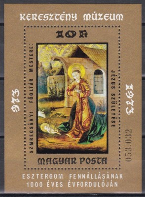 Ungaria 1973 - Picturi maghiare, Colita, MNH foto