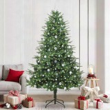 vidaXL Brad de Crăciun artificial pre-luminat cu set de bile Verde 3395371