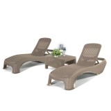 Set șezlonguri de grădină Atlantic duo Corfu cu masă cappuccino